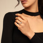 Ring with three organic shapes