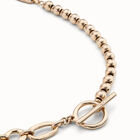 Collar largo ba&ntilde;ado en oro 18K de eslabones