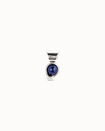 Sterling silver-plated charm with blue stone