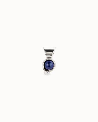 Charm placcato argento Sterling e pietra blu