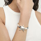 Elastic bracelet with blue crystals and starfish