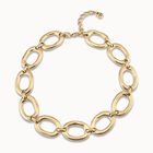 Short oval link chain necklace