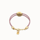 Double lilac leather birthstone bracelet with eye