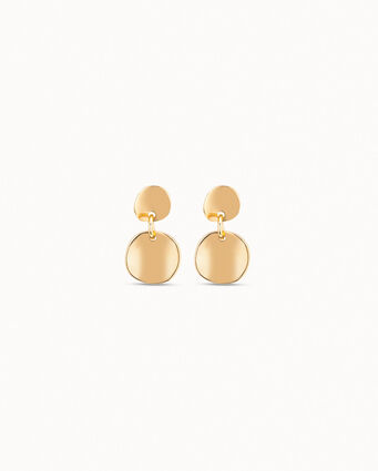 18K gold-plated hinged earrings