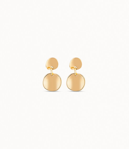 18K gold-plated hinged earrings