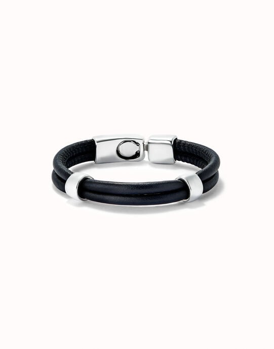 Double strand leather bracelet