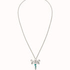 Long pendant necklace with a dragonfly