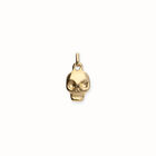 Charm calavera grande ba&ntilde;ado en oro para mujer