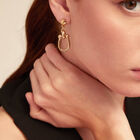 Drop earrings with medium sized link