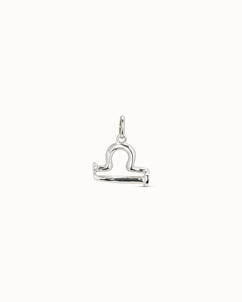 Sterling silver-plated Libra shaped charm
