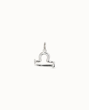 Charm placcato argento Sterling a forma di segno bilancia