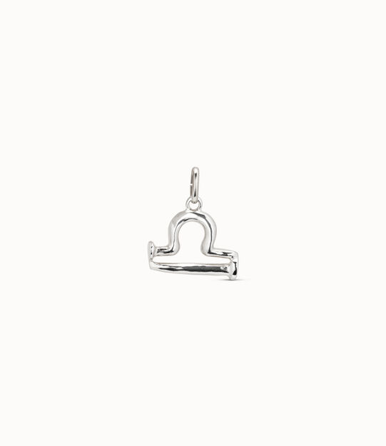 Charm placcato argento Sterling a forma di segno bilancia