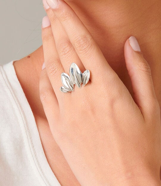 Leaf me alone, Silver, large