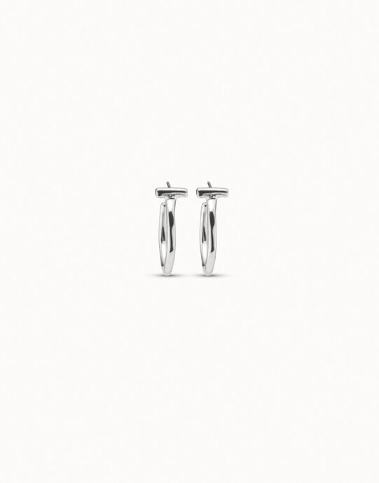 Orecchini rotondi placcati argento Sterling