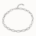 Short oval link chain necklace