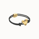 Black elastic thread bracelet with heart