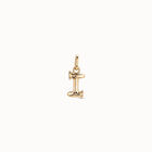 Charm ba&ntilde;ado en oro de 18k de letra I mediana