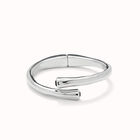 Bangle bracelet with two black crystal