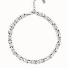 Rectangular links chain necklace