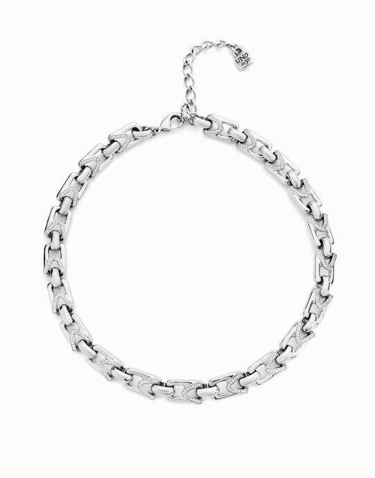 Rectangular links chain necklace