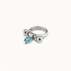 Wide ring with textured finish