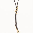 leather cord long necklace