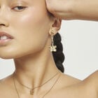 Drop earrings with a butterfly-shaped ornament