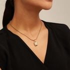 18K gold-plated padlock charm with topaz letter B