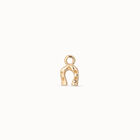 Colgante para arete ba&ntilde;ado en oro de 18k de herradura
