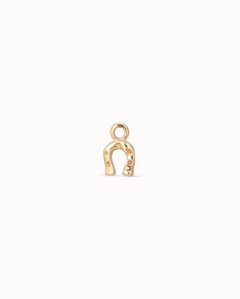 18K gold-plated horseshoe piercing charm