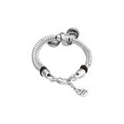 Double-strand bracelet with lobster clasp and two drops