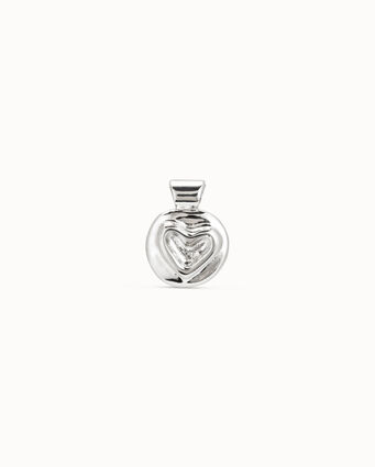 Sterling silver-plated heart charm
