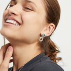 Drop earrings with green crystals