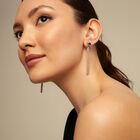 Drop earrings with blue crystal