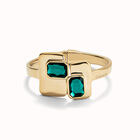 Bangle bracelet with green crystals