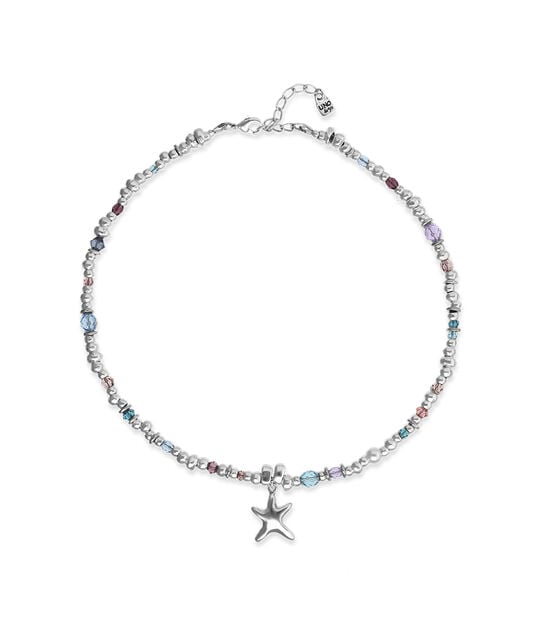 Necklace with crystals and small starfish
