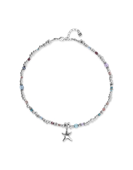 Necklace with crystals and small starfish