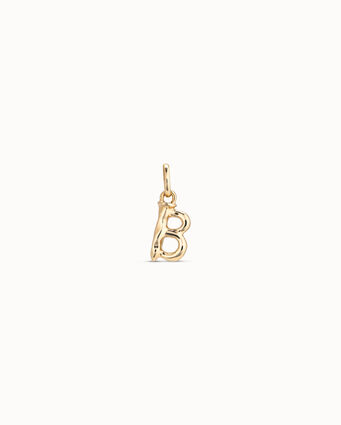 18K gold-plated letter B charm