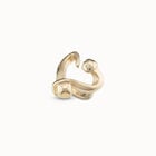 Open ring with a nailed heart