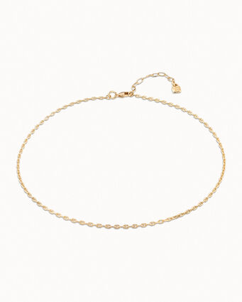 18K gold-plated chain with oval-shaped links.