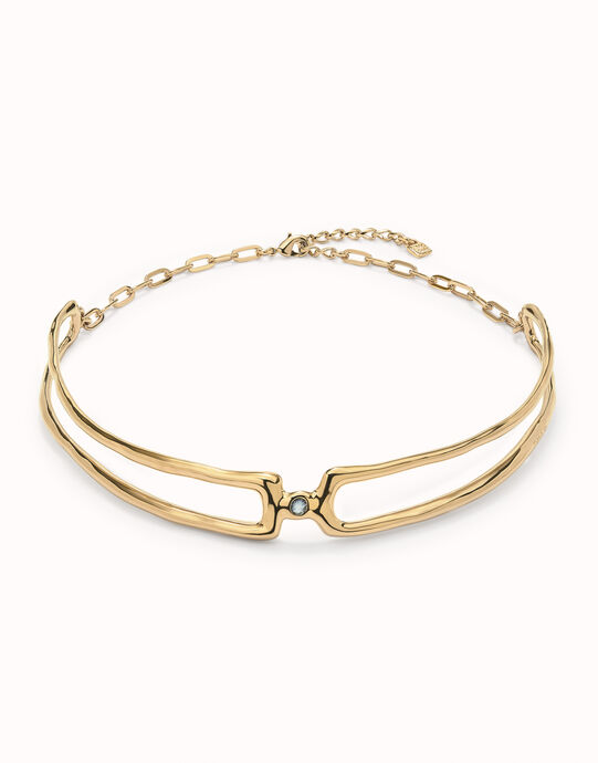 Choker necklace with white topaz