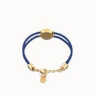 Double blue leather birthstone bracelet with eye