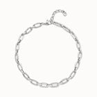 Short oval link chain necklace