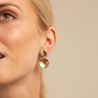 Circle drop earrings