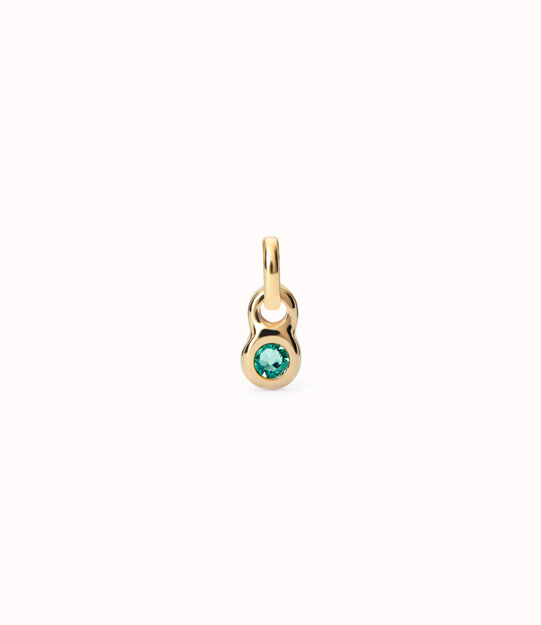 Charm with green crystal