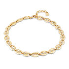 Collar ba&ntilde;ado en oro 18k con eslabones peque&ntilde;os