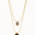Multi strand long chain pendant necklace