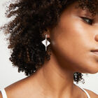 Manta ray-shaped drop earrings
