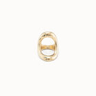 Anillo ba&ntilde;ado en oro 18k con &oacute;valo central grande