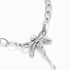 Short link chain necklace with dragonfly